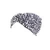 HZUX Fashion Hijabs for Women Muslim Soft Head Headwear India Hat Cancer Chemo Turban Wrap Scarf Cap Black-White view 1