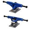 Core Hollow Skateboard Trucks 5.0 (7.75") Blue/Silver Base, Premium Bushings view 2