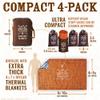 Don't Die In The Woods - Worlds Toughest Emergency Blankets [4-Pack] Extra Thick Thermal Mylar Space Blanket - One of The Ten Essentials Outdoor Survival Gear Hiking Camping First Aid Kit (Orange) view 3