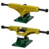 Core Hollow Skateboard Trucks 5.0 (7.75") Gold/Green Base, Premium Bushings view 2