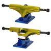 Core Hollow Skateboard Trucks 5.0 (7.75") Gold/Blue Base, Premium Bushings view 2