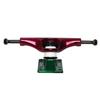 Core Hollow Skateboard Trucks 5.25 (8.0") Red/Green Base, Premium Bushings view 3