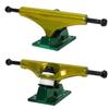 Core Hollow Skateboard Trucks 5.25 (8.0") Gold/Green Base, Premium Bushings view 2