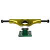 Core Hollow Skateboard Trucks 5.25 (8.0") Gold/Green Base, Premium Bushings view 3