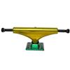 Core Hollow Skateboard Trucks 5.25 (8.0") Gold/Green Base, Premium Bushings view 4