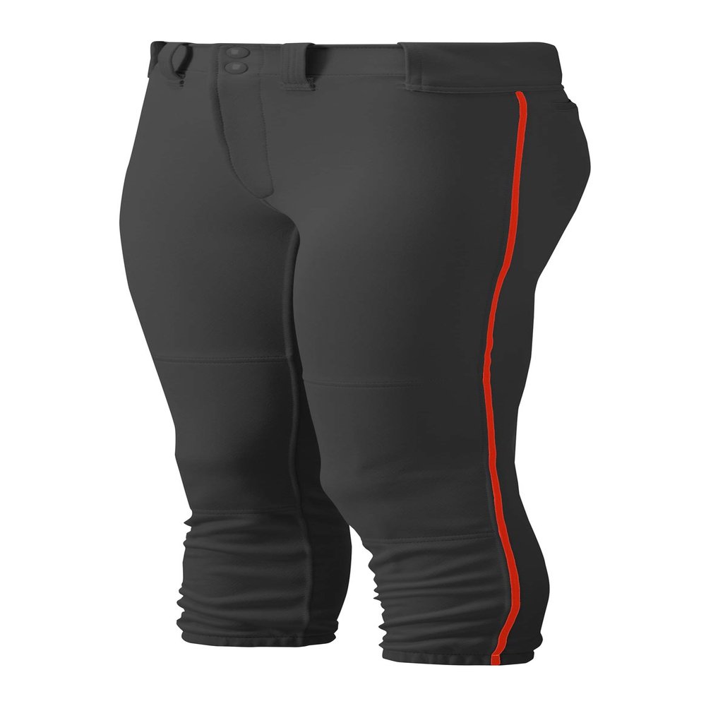 Mizuno womens Girls Pants, Black/Red, Medium