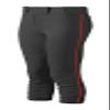 Mizuno womens Girls Pants, Black/Red, Medium view 1