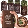 Don't Die In The Woods - Worlds Toughest Emergency Blankets [4-Pack] Extra Thick Thermal Mylar Space Blanket - One of The Ten Essentials Outdoor Survival Gear for Hiking Camping First Aid Kit (Camo) view 1