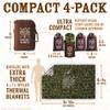 Don't Die In The Woods - Worlds Toughest Emergency Blankets [4-Pack] Extra Thick Thermal Mylar Space Blanket - One of The Ten Essentials Outdoor Survival Gear for Hiking Camping First Aid Kit (Camo) view 3
