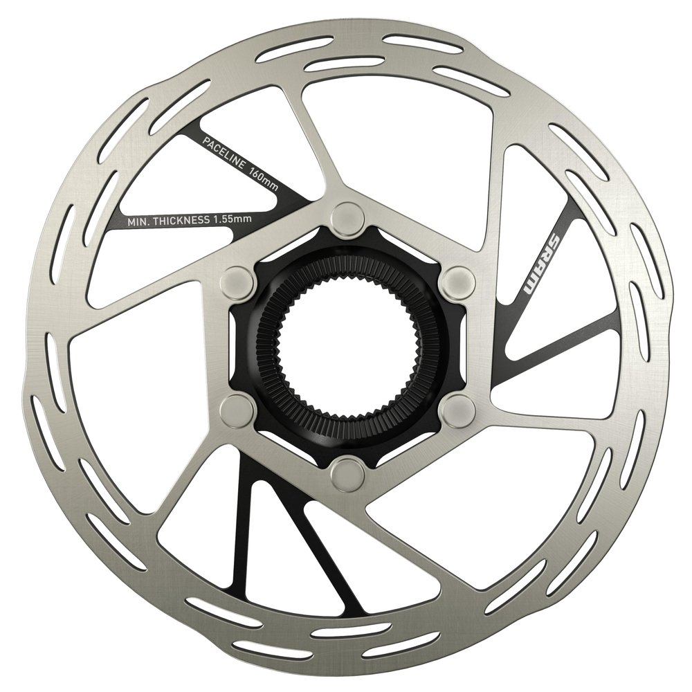 SRAM PACELINE DISC ROTOR 160mm CENTERLOCK SILVER/BLACK