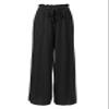 Design by Olivia Women's Ribbon Tie Chiffon Loose Pleated Wide Leg Palazzo Pants Black 2XL view 2