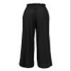 Design by Olivia Women's Ribbon Tie Chiffon Loose Pleated Wide Leg Palazzo Pants Black 2XL view 3