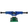 Core Hollow Skateboard Trucks 5.0 (7.75") Blue/Green Base, Premium Bushings view 3