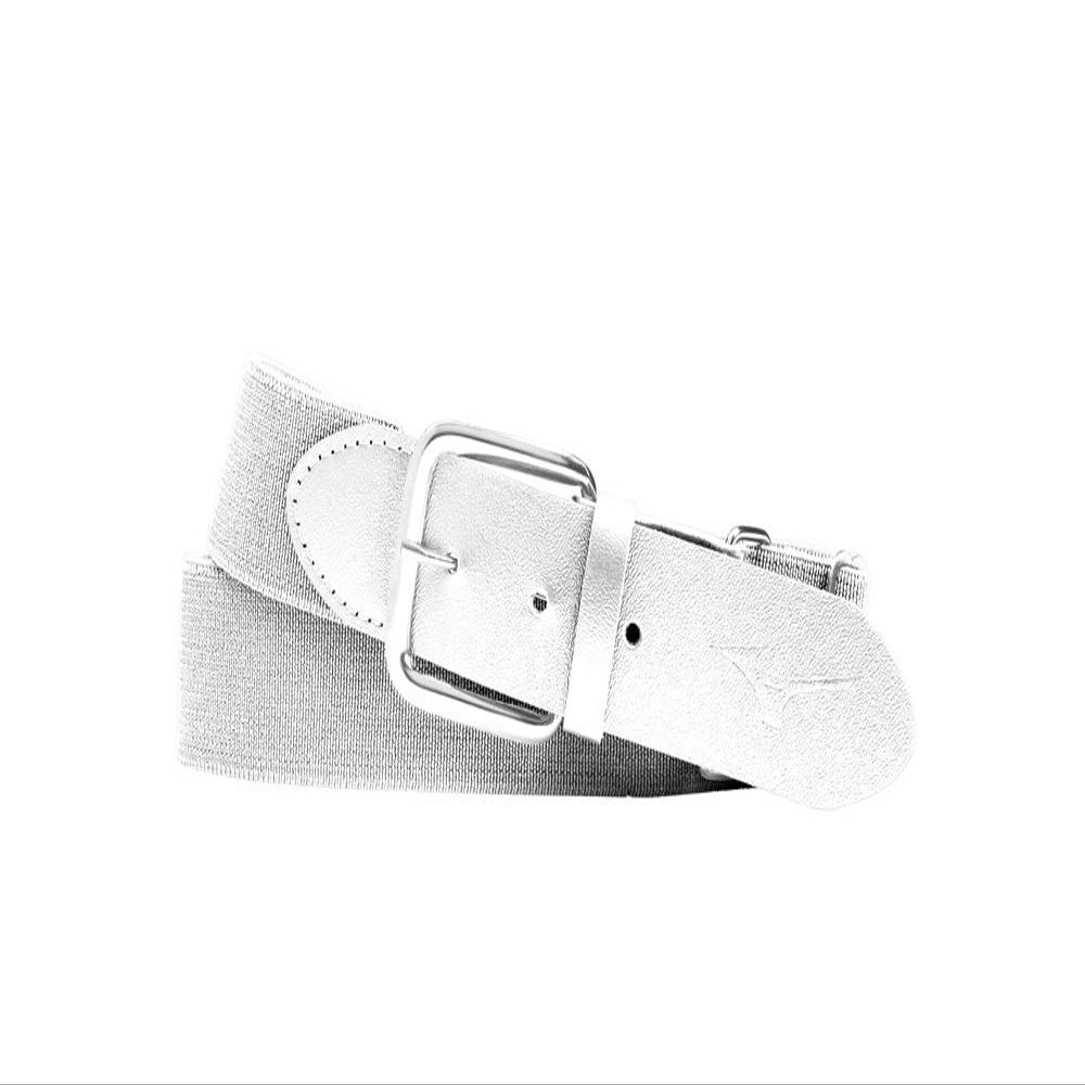 Mizuno boys Baseball Belt, White, Youth OSFM US