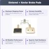 2 Pairs Bike Brake Pads sintered for Shimano M05 Deore Br-M575-M525-M515-T615-T675-M505-M495-M486M485-M475-M465-M447-M446-M445-M416-M415-M395-M375-M315-M355-C601-C501.Quiet Stops view 2