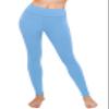 ALWAYS Women's High Waist Yoga Pants - Premium Soft Tummy Control Workout Stretch Solid Pants with Pockets Sky Blue S view 2