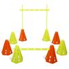 YES4ALL Agility Cones Hurdle Set 4 Green Cones + 4 Orange Cones + 4 Green Bars view 1