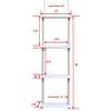 Pactrade Marine Inflatable Boat Kayak 4-Step White Folding PE Rope PVC Ladder for Emergency view 3