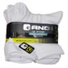 AND1 White 12 Pair ProPlatinum Mid Crew Socks view 1