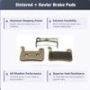 2 Pairs Bike Brake Pads sintered for Shimano A0S1 Deore XT XTR LX SLX, Hone Alfine Saint BR M975 M765 M585 M776 M966 M665 M545 M965 M601 M535 M800 M596 R505 BR-S500,T605,TRP, Dash Carbon, Parabox. view 2