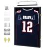 IHEIPYE Jersey Display Frame Case Lockable, Large Sport Jersey Shadow Box with 98% UV Protection Acrylic and Hanger for Baseball Basketball Football Soccer Hockey Shirt and Uniform,Black view 1