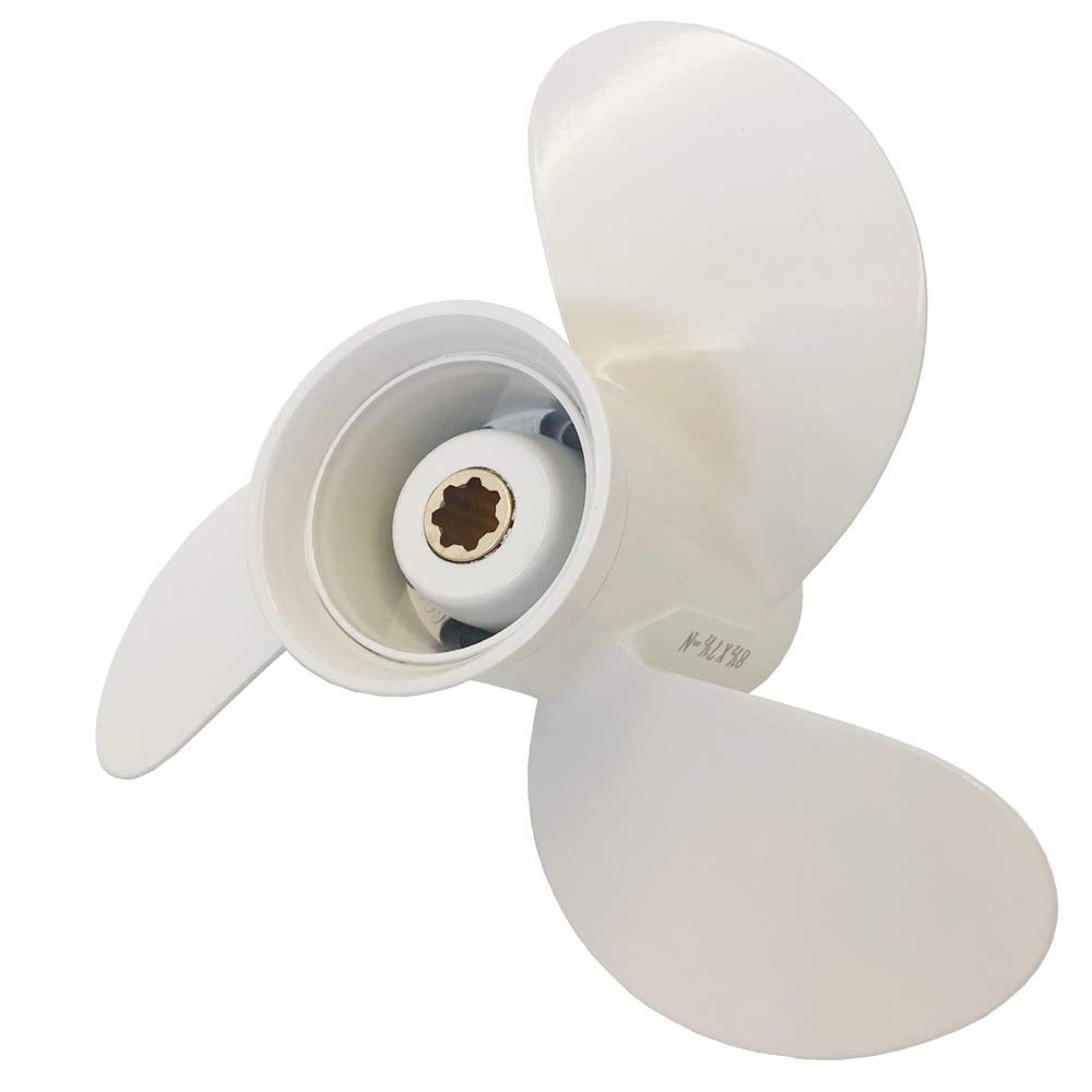 COPKINGO Boat Propeller 8 1/2x7 1/2 -N for Yamaha 6hp 8hp 9.9hp F6 F8 F9.9 /Outboard Propeller for Yamaha 2/4-stroke Engine 6G1-45943-00-EL 8.5x7.5