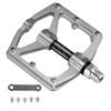 Rock BROS Mountain Bike Pedals Flat Bicycle Pedals 9/16 Lightweight Road Bike Pedals Carbon Fiber Sealed Bearing Flat Pedals for MTB Silver view 1