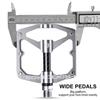 Rock BROS Mountain Bike Pedals Flat Bicycle Pedals 9/16 Lightweight Road Bike Pedals Carbon Fiber Sealed Bearing Flat Pedals for MTB Silver view 4