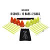 YES4ALL Agility Cones Hurdle Set 4 Green Cones + 4 Orange Cones + 12 Green Bars view 2