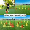 YES4ALL Agility Cones Hurdle Set 4 Green Cones + 4 Orange Cones + 12 Green Bars view 3