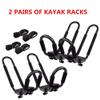 2 Pair Canoe Boat Kayak Roof Rack Car SUV Truck Top Mount Carrier J Cross Bar view 2