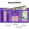 AI-DEE RFID Trifold Canvas Outdoor Sports Wallet for Kids - Front Pocket Wallet with Magic Sticker (Triangle M) view 3