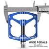 Rock BROS Mountain Bike Pedals Flat Bicycle Pedals 9/16 Lightweight Road Bike Pedals Carbon Fiber Sealed Bearing Flat Pedals for MTB Blue view 4