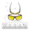 BLUPOND Night Driving Glasses - Chopper - Semi Polarized Night Driver Clear Vision Motorcycle Riding - TAC Anti Glare view 4