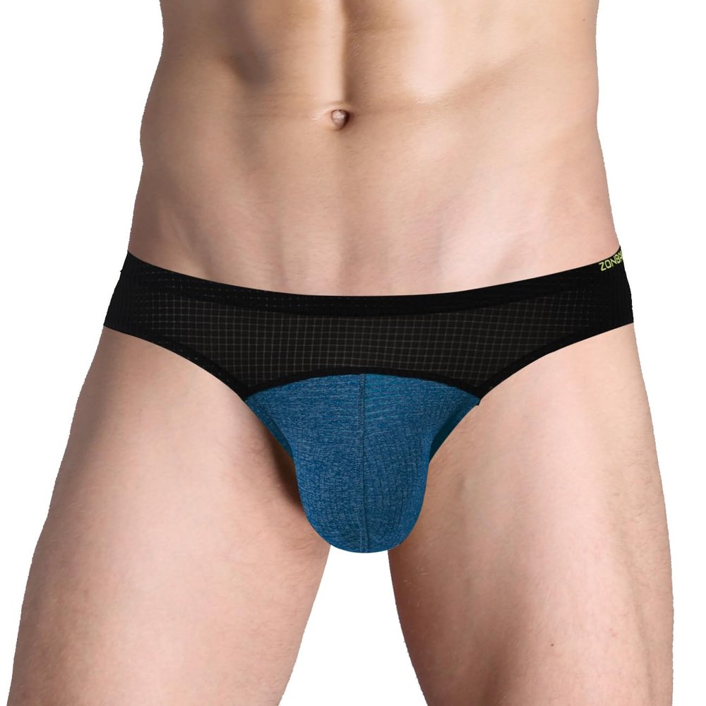 ZONBAILON Novelty Colorblock Pouch Briefs for Men Bulge Enhancing Soft Comfort Gingham Bulge Enhancing Underwear Low Rise Bikini Briefs Male Hip Briefs 2xl