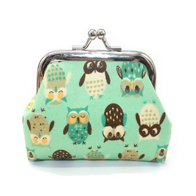 Adam Victor Lovely Owls Pattern Coin Purse- Mini Owl Design Clasp Pouch Wallet Key Bags Money Bag, Perfect Present for Girls Purses Women Wallets Buckle Party Favors