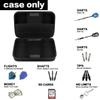 GWCASE Case for 16 Steel Tip and Soft Tip Darts, Dart Carrying Storage Holder Fits for Tips, Shafts and Flights and Extra Accessories (Box Only)-Black view 2
