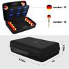 GWCASE Case for 16 Steel Tip and Soft Tip Darts, Dart Carrying Storage Holder Fits for Tips, Shafts and Flights and Extra Accessories (Box Only)-Black view 4