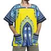 RaanPahMuang Dashiki African Shirts Men Women 100% Cotton African Freedom Shirt, Medium, Warrior Print - Bright Yellow view 1