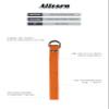 Alleson Athletic Football Belt 1" Width (Style 3FBLA), Burnt Orange, OS view 2