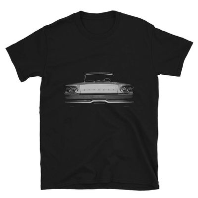 1959 Mercury Commuter Antique Classic Car Graphic T-Shirt | Vintage Car Enthusiast Gift Black