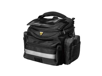 Topeak TourGuide Handlebar Bag with Fixer 8 Medium 5L Bike Bag for Touring, Commuting & Adventure Rides, QuickClick Mount, Rain Cover, Reflective Details