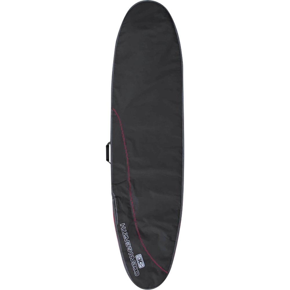 Ocean & Earth Compact Day Black/Red Longboard Surfboard Bag - Fits 1 Board - 26" x 8'6"