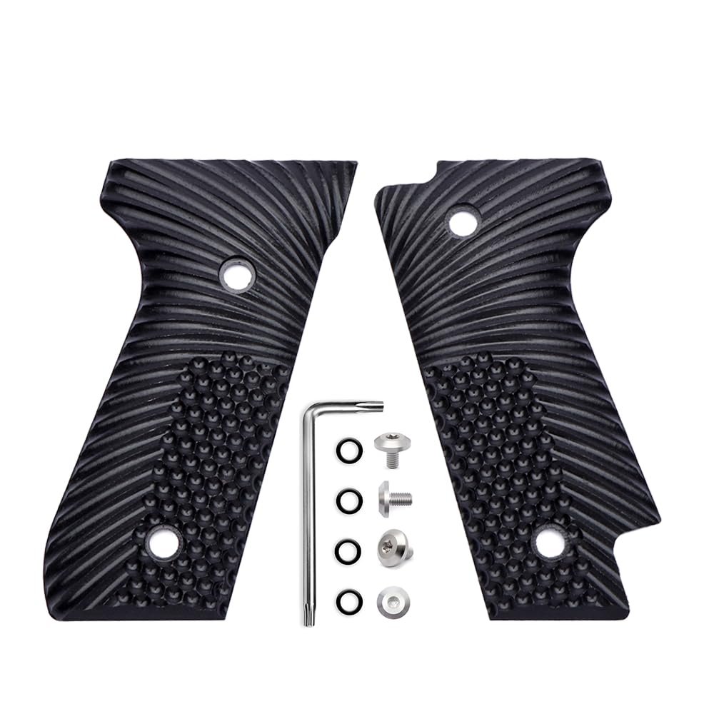 Guuun G10 Grips for Beretta 92S, Eagle Wings Texture - Black
