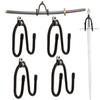 Kesywale Adjustable Sword Wall Mount Rack Hanger Holder Hook Stand for Swords, Dagger, Axe, Keyblade and More - Vertical or Horizontal Display, Pack of 4 (4) view 1