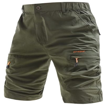 EXEKE Men's Lightweight Hiking Shorts Stretch Quick Dry Cargo Shorts with Multi Pocket 267-3XL/Army Green 36-37
