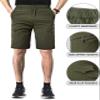 EXEKE Men's Lightweight Hiking Shorts Stretch Quick Dry Cargo Shorts with Multi Pocket 267-3XL/Army Green 36-37 view 4