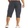 Hiking Shorts Men Summer Shorts Cargo Shorts for Men Below Knee Tactical Fishing Shorts Athletic Fit Casual Long Shorts Dark Grey view 2