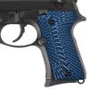 Guuun G10 Grips for Beretta 92/96 Compact, Tactical Sunburst Texture - Blue/Black view 1