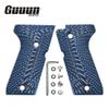 Guuun G10 Grips for Beretta 92/96 Compact, Tactical Sunburst Texture - Blue/Black view 2